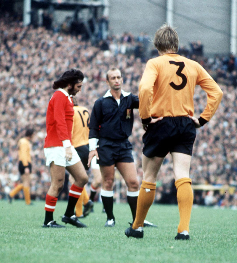 George Best in action at Molineux in 1971-72.