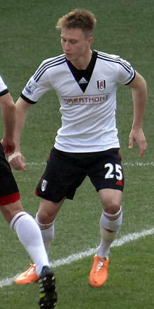 Cauley Woodrow in Fulham colours. 