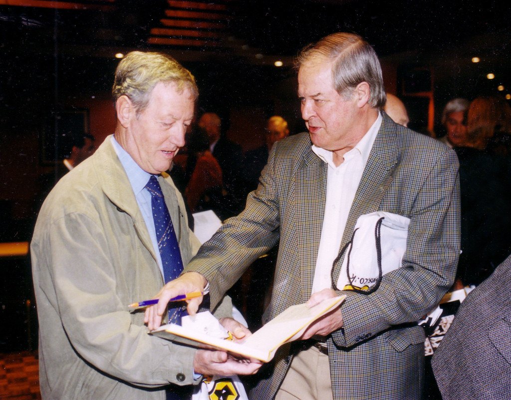 Ted in demand at a book signing in 2002. 