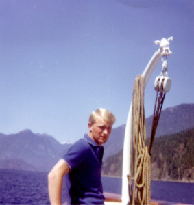 Ken Knighton at leisure on Wolves' long tour of America and Canada in the summer of 1963.